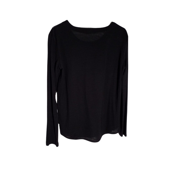 The Kooples Womens Wool Lace Blouse Black Red Long Sleeve Size M - Picture 3 of 6